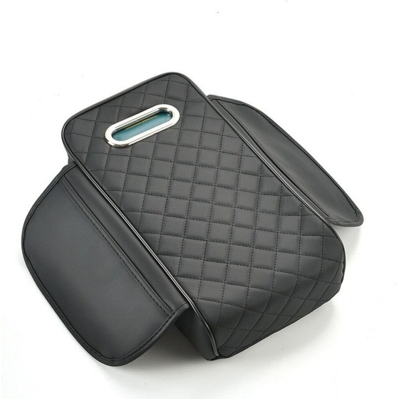 Seat Armrest Box Heightening Storage Bag Black OEM