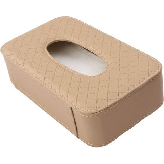 Tissue Box With Strap Beige OEM