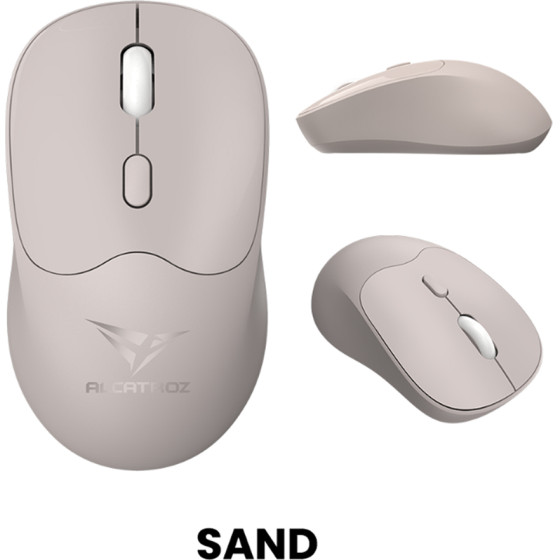 Alcatroz Silent BT5.4 Wireless Mouse Airmouse Duo 6R Sand - (AMDS6R-SD)