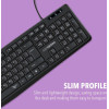 Alcatroz Silent Usb Wired Keyboard KB1500 Black - (KB1500S)