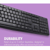 Alcatroz Silent Usb Wired Keyboard KB1500 Black - (KB1500S)
