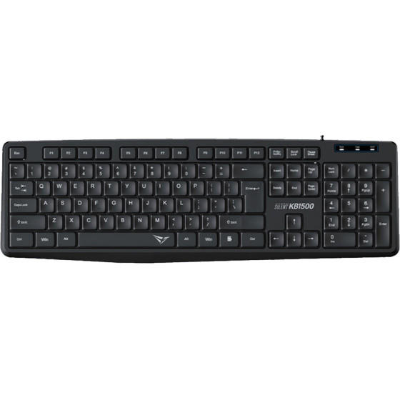 Alcatroz Silent Usb Wired Keyboard KB1500 Black - (KB1500S)