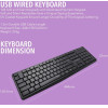 Alcatroz Silent Usb Wired Keyboard KB1500 Black - (KB1500S)