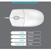 Alcatroz Usb Hr Optical Mouse 1600CPi Asic One White - (ASIC1-W)