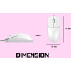 Alcatroz Usb Hr Optical Mouse 1600CPi Asic One White - (ASIC1-W)
