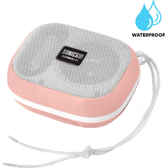 Sonic Gears Sonicgear Portable BT5.3 Waterproof Speaker SONICGO! 101 Aqua Pink - (SG101-AQUA-P)