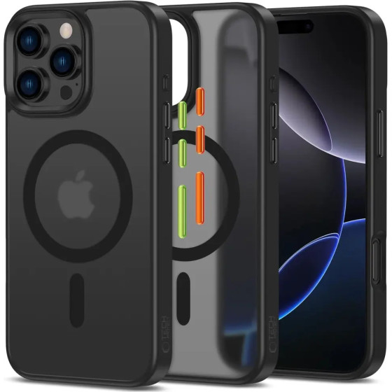 Tech-Protect Magmat Magsafe 3-Set Iphone 16 Pro Max Case - Matte Black - (27766-0)