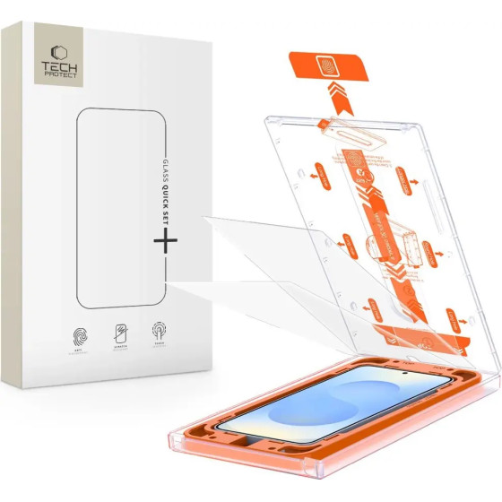 Tech-Protect Quick Set+ Tempered Glass For Samsung Galaxy S25 - Transparent - (27716-0)