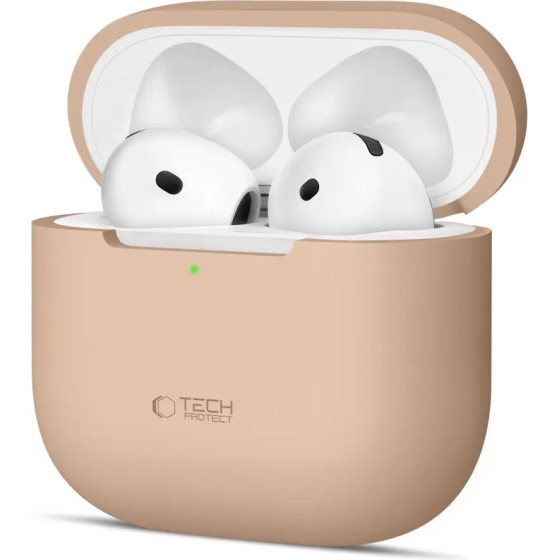 Tech-Protect Silicone Case For Apple Airpods 4 - Beige - (27729-0)