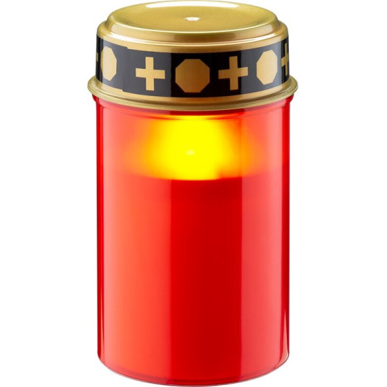 Led Grave Candle, red