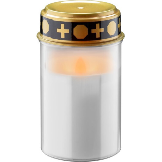 Led Grave Candle, white