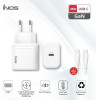 iNOS ��������� �������� ������� �������� �� ����� Usb C Gan Pd Qc 3.0 35W & Usb C ������� 1m ����� - (INOSCH-010305-0201)