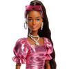 Mattel Barbie: Deluxe Style - Metallic Pink Dress Brown Hair With Dark Skin Doll (JFP41)
