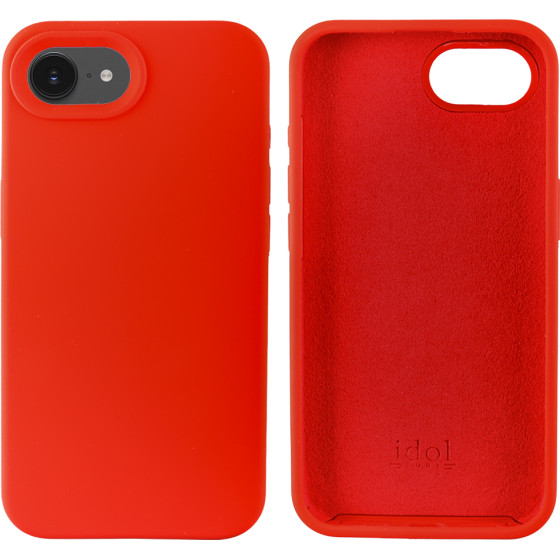 Idol 1991 ���� Iphone 16E 6.1'' Velvet Elite Tpu 4 Side Camera Guard RED