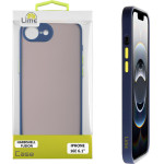 Lime Successories Lime ���� Iphone 16E 6.1'' Hardshell Fusion Full Camera Protection Blue With Yellow KEYS
