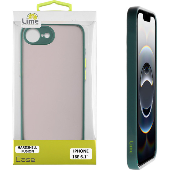 Lime Successories Lime ���� Iphone 16E 6.1'' Hardshell Fusion Full Camera Protection Green With Yellow KEYS