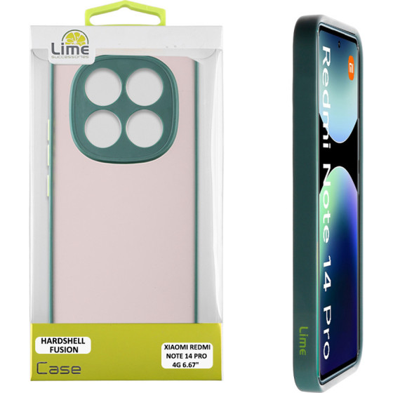 Lime Successories Lime ���� Xiaomi Redmi Note 14 Pro 4G 6.67'' Hardshell Fusion Full Camera Protection Green With Yellow KEYS