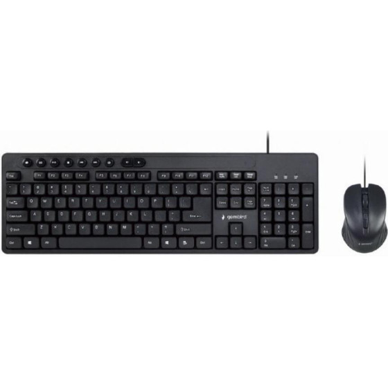 Gembird Keyboard Plus Mouse Set Usb Us Layout Black - (KBS-UM-04)