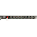 Gembird Rack Power Distribution Unit (Pdu), 8 Fr Sockets, 1u, 16a, Schuko Plug 3m - (EG-PDU-014-F)