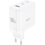 XO ��������� 100W GAN, 2 ����� TYPE-C, 1 ���� USB, ������ - (CE35)