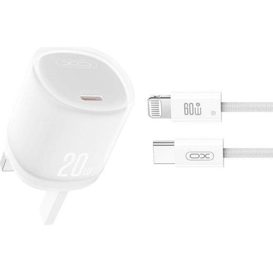 XO ��������� PD20W, 1 ���� TYPE-C, �� ������� LIGHTNING, ������ - (L143)