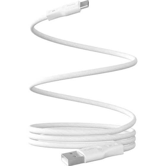 Puro Magnetic 10W Magnetic Cable USB-A - USB-C 1m - White - (PUCUSBCMAGWHI)