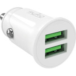 Puro Pro Lite Car Charger 2x USB-A 10W - White - (PUMCHUSB2A10WWHI)