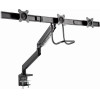 Gembird Desk Mounted Adjustable Monitor Arm For 3 Monitors Black - (MA-DA3-03)