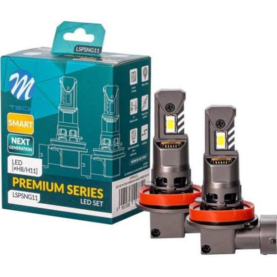 M-Tech ����e� Led H11 12V 6.000K 35W 4.000lm Led Canbus CSP3570 Premium Smart Series - 2 ���. - (LSPSNG11)