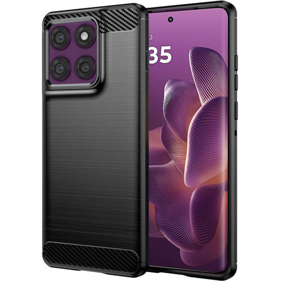 Techsuit - Carbon Silicone - Motorola Edge 60 Pro - Black