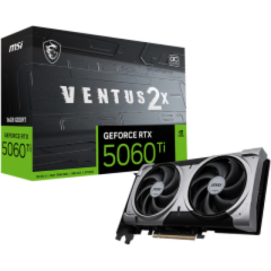 MSI Vga PCI-E Nvidia Gf Rtx 5060 Ti 16G Ventus 2X Oc PLUS, 16GB/128BIT, GDDR7, HDMI/3xDP, Dual FAN, 2 Slot FANSINK, 3YW.