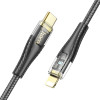 Hoco Cable Type C To Lightning Pd 27W U121 1,2 m Black transparent