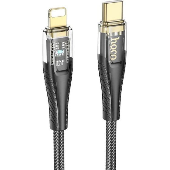 Hoco Cable Type C To Lightning Pd 27W U121 1,2 m Black transparent