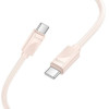 Hoco Cable Type C To Type C 3A 60W X114 1 m pink