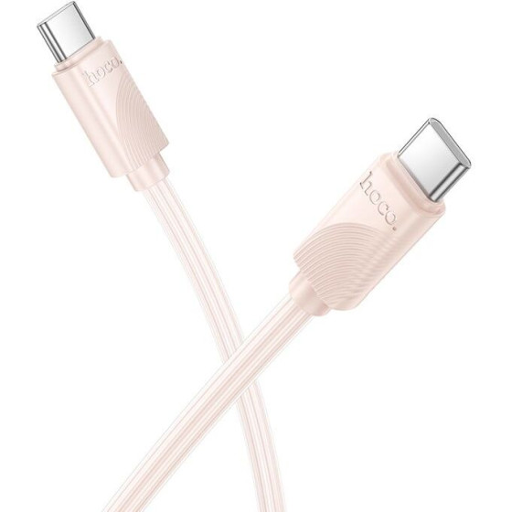 Hoco Cable Type C To Type C 3A 60W X114 1 m pink