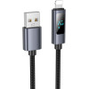 Hoco Cable Usb A To Lightning 2,4A With Display 1 m X112 black