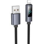 Hoco Cable Usb A To Lightning 2,4A With Display 1 m X112 black