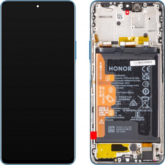 Honor LCD Display Module for Magic4 Lite, with Battery, Ocean Blue - (0235ABST, 0235ACGC)