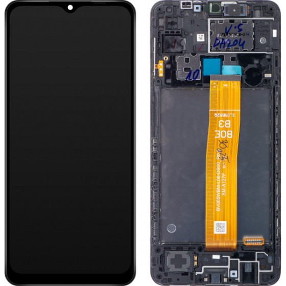Samsung LCD Display Module for Galaxy A12 Nacho A127, Black - (GH82-26486A, GH82-26485A, GH82-26925A)