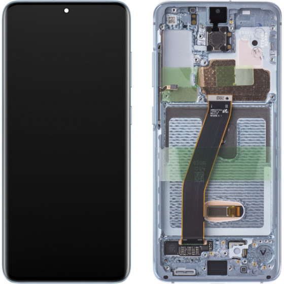 Samsung LCD Display Module for Galaxy S20 5G G981 / S20 G980, w/o Camera, Cloud Blue - (GH82-31432D, GH82-31433D)