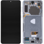 Samsung LCD Display Module For Galaxy S21+ 5G G996, w/o Camera, Phantom Silver - (GH82-27268C, GH82-27267C, GH82-27272C)