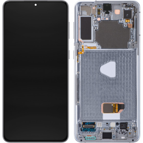Samsung LCD Display Module For Galaxy S21+ 5G G996, w/o Camera, Phantom Silver - (GH82-27268C, GH82-27267C, GH82-27272C)
