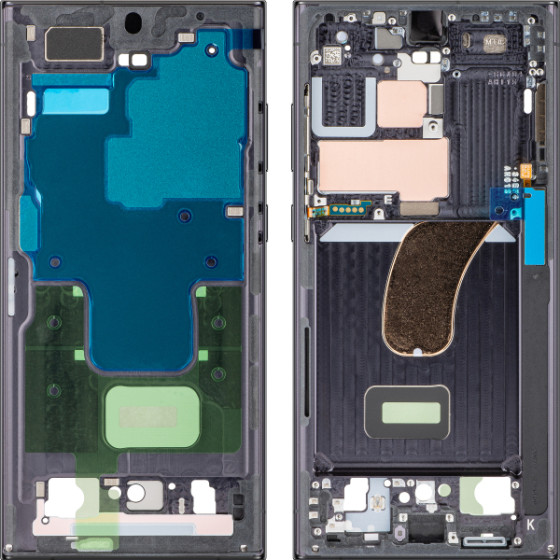 Samsung Middle Frame for Galaxy S23 Ultra S918, Phantom Black - (GH96-15833A)