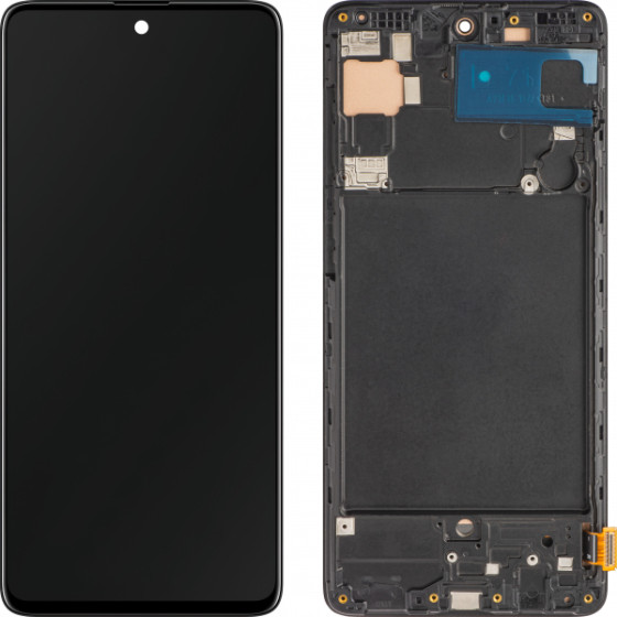 MP LCD Display Module for Samsung Galaxy A71 A715, Aftermarket, Black