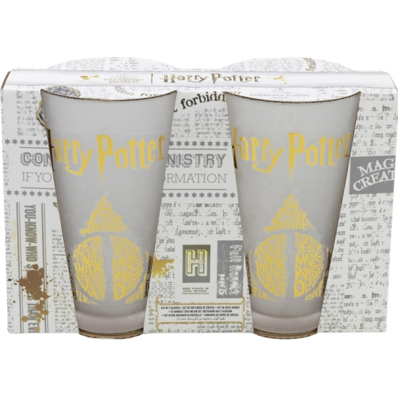 Harry Potter - Set Of Two Glasses In Decorative Box From Golden Magic Collection 490 Ml - (75315)