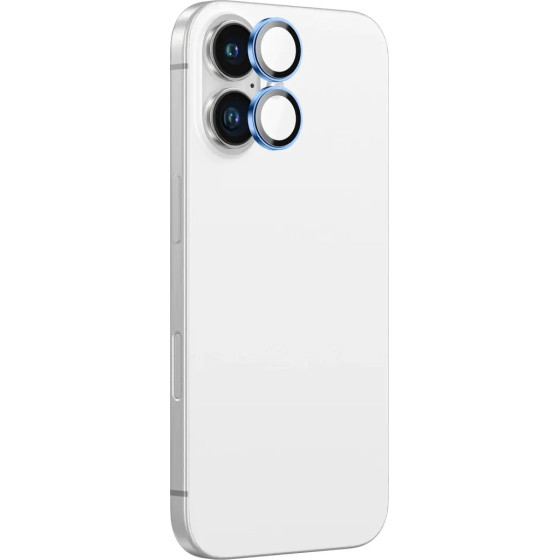 AmazingThing Ar Aluminum 2 Lens Glass With Camera Lens Frame For Iphone 16 / 16 Plus - Blue - (IP16CAM2BUGLA)