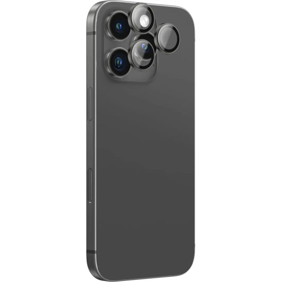 AmazingThing Ar Aluminum 3 Lens Glass With Camera Lens Frame For Iphone 16 Pro / 16 Pro Max - Black - (IP16CAM3BKGLA)