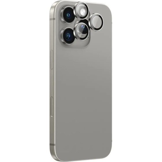 AmazingThing Ar Aluminum 3 Lens Glass With Camera Lens Frame For Iphone 16 Pro / 16 Pro Max - Gray - (IP16CAM3GYGLA)