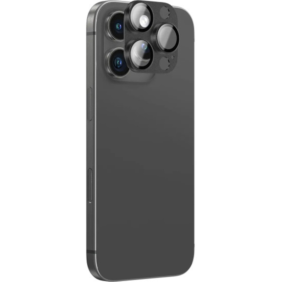 AmazingThing Aviation-Grade Alloy Tempered Glass Lens For Iphone 16 Pro / 16 Pro Max Camera Lens - Black - (IP16CAMPBKGLA)