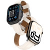 AmazingThing Class Band Leather Strap For Apple Watch 45 / 46 / 49 Mm - Light Beige - (TGL49WH)
